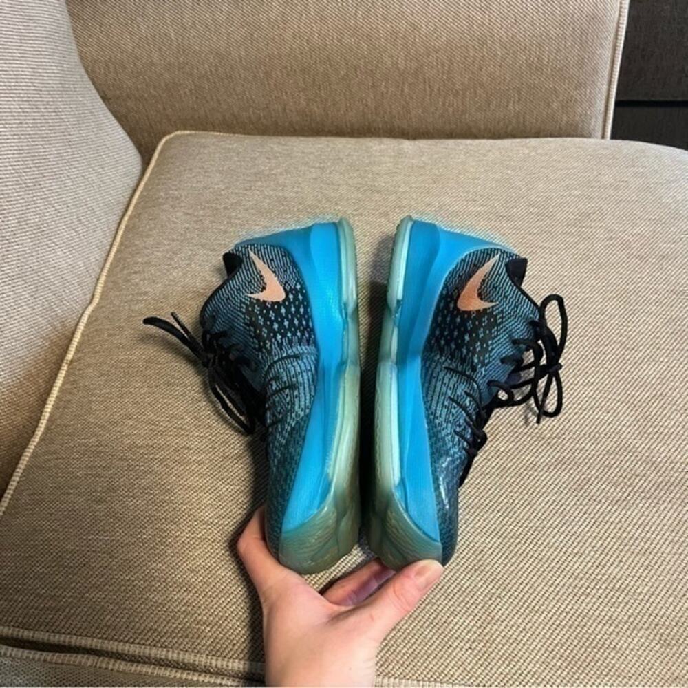 Nike KD 8 Basketball Shoes Blue Black Orange Men’s Size 10.5 Athletic Sneakers - Picture 5 of 10